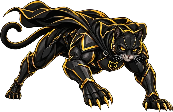 Batkit prowling on all fours like a panther
